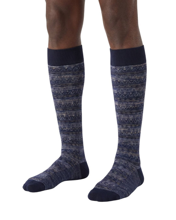 Missoni Sapphire Blue Mens Melange Dress Socks-M