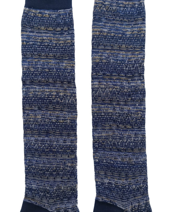 Missoni Sapphire Blue Mens Melange Dress Socks-