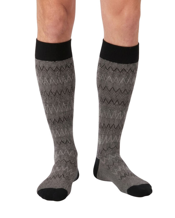Missoni Black Taupe Mens Melange Dress Socks-L