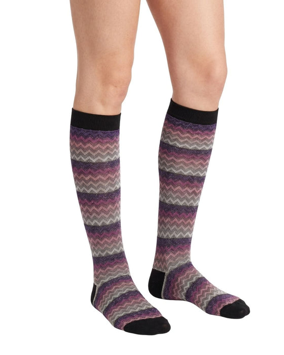 Missoni Magenta Womens Chevron Dress Socks-M