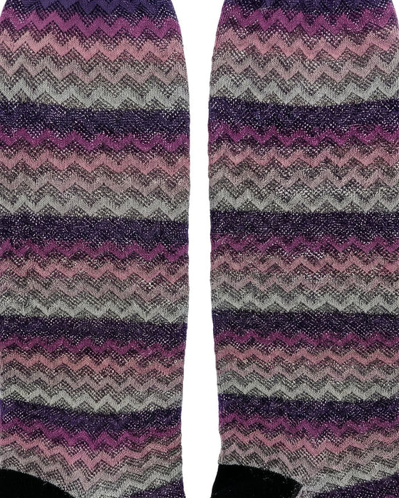 Missoni Magenta Womens Chevron Dress Socks-M