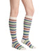 Missoni White Metallic Womens Multistripe Dress Socks-M