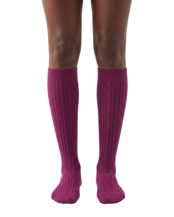 Missoni Fuschia Womens Ribbed Crew Socks-M