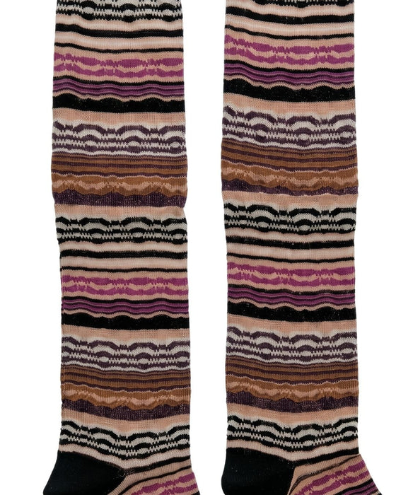 Missoni Multicolor Womens Wave Stripe Dress Socks-M