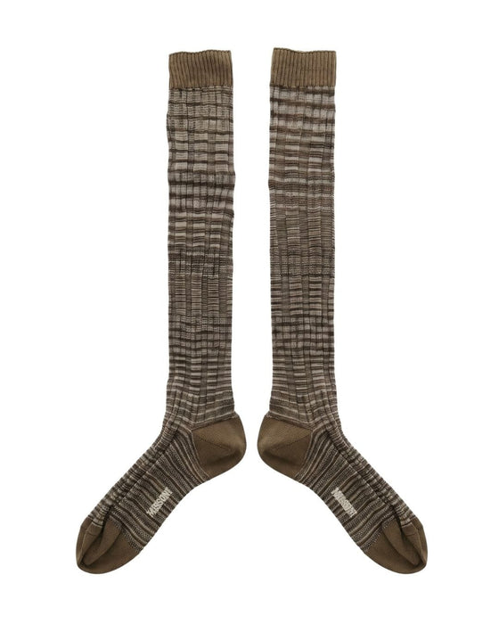 Missoni Taupe  Womens Waffle Dress Socks-L