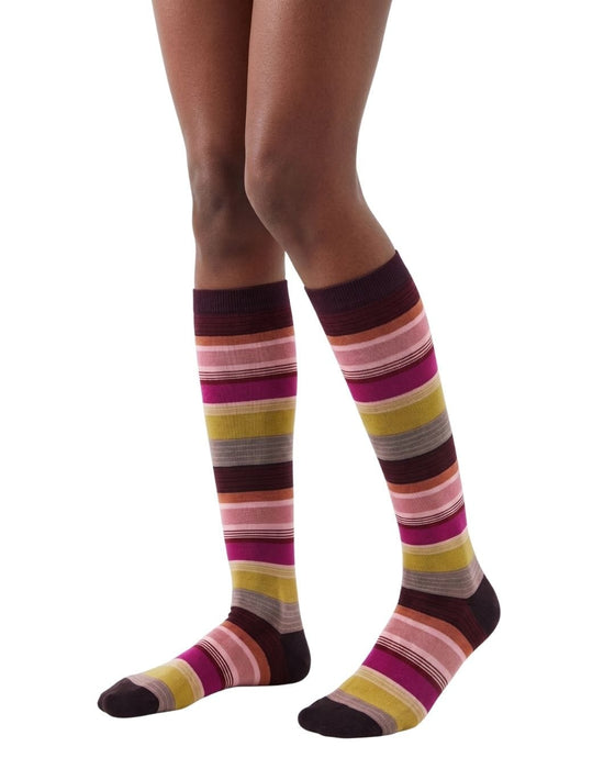 Missoni Multicolor Womens Wide Strip Dress Socks-L