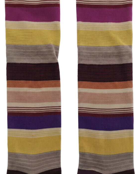 Missoni Multicolor Womens Wide Strip Dress Socks-L