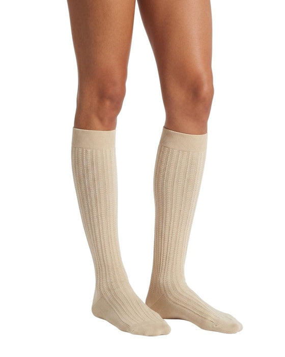 Missoni Ivory  Womens Ribbed Dress Socks-M