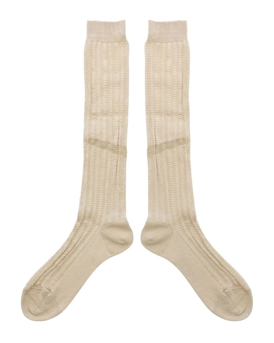 Missoni Ivory  Womens Ribbed Dress Socks-M