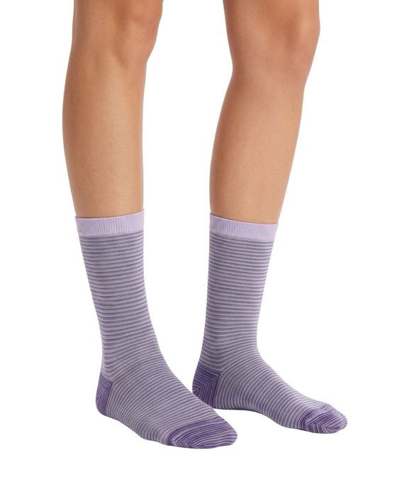 Missoni Metallic Lilac Womens Fine Stripe Socks-S