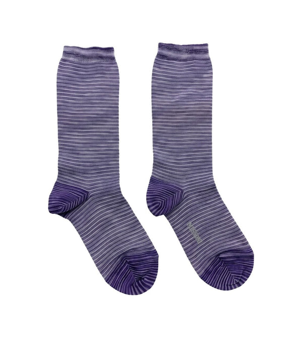 Missoni Metallic Lilac Womens Fine Stripe Socks-S