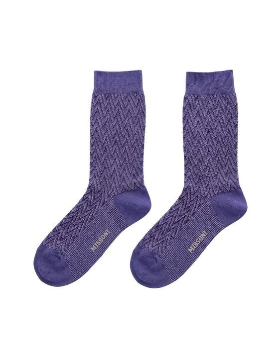Missoni Lilac Womens Crew Socks-