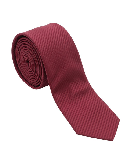 Armani Collezione Mens Burgundy Tonal Stripe Neck Tie