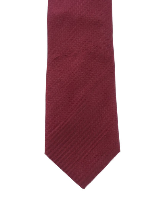 Armani Collezione Mens Burgundy Tonal Stripe Neck Tie