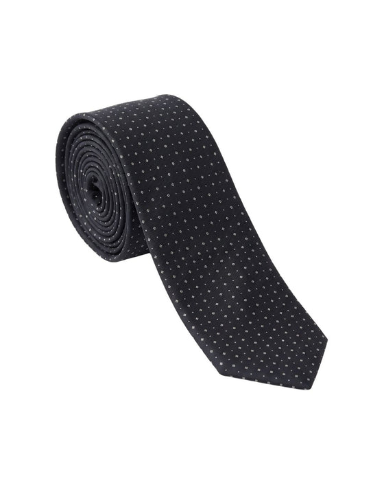 Armani Collezioni Mens Black / Gray Micro Dot Neck Tie
