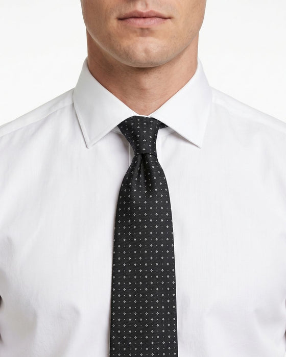 Armani Collezioni Mens Black / Gray Micro Dot Neck Tie
