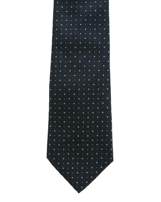 Armani Collezioni Mens Black / Gray Micro Dot Neck Tie