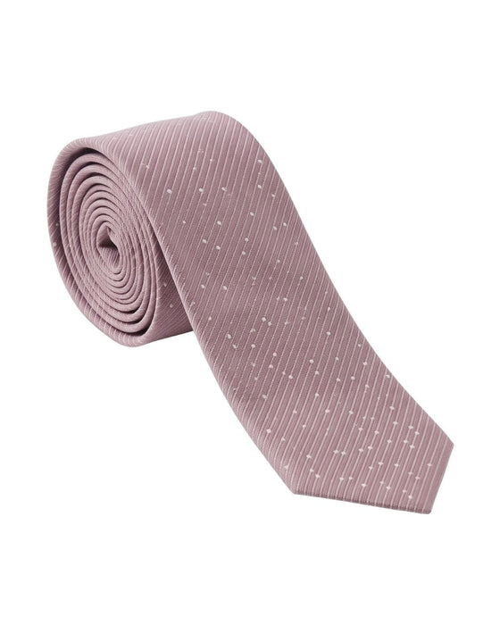 Armani Collezioni Mens Dusty Pink Micro Dot Silk Neck Tie