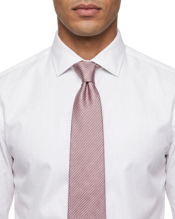 Armani Collezioni Mens Dusty Pink Micro Dot Silk Neck Tie