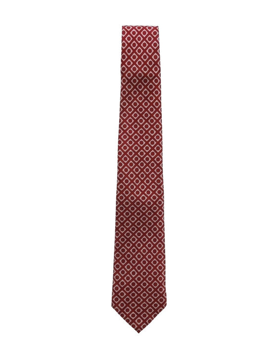 Armani Collezione Mens Red / Beige Diamond Geometric Neck Tie