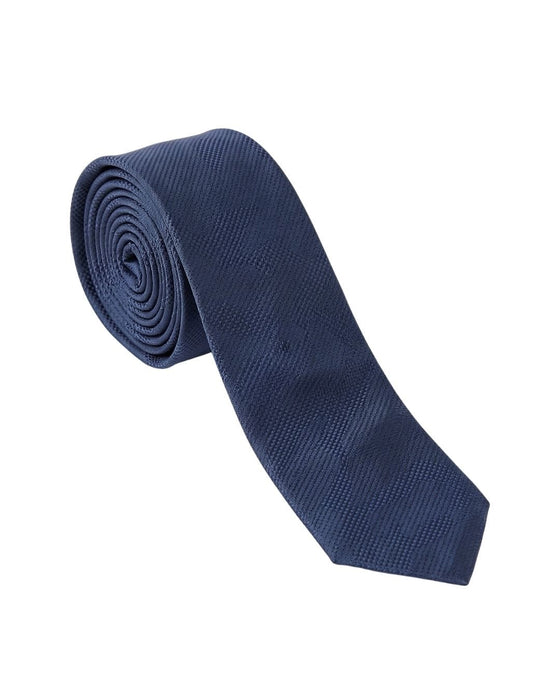 Armani Collezioni Mens Navy Tonal Textured Silk Neck Tie