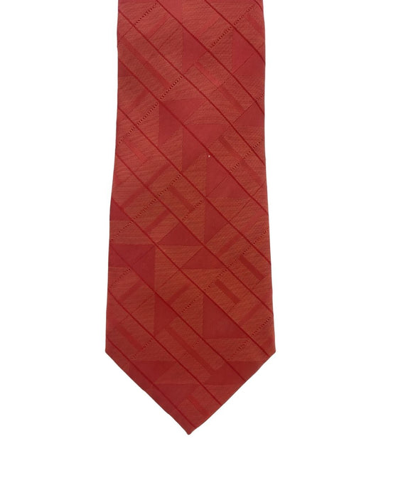 Armani Collezione Mens Red Tonal Diamond Neck Tie