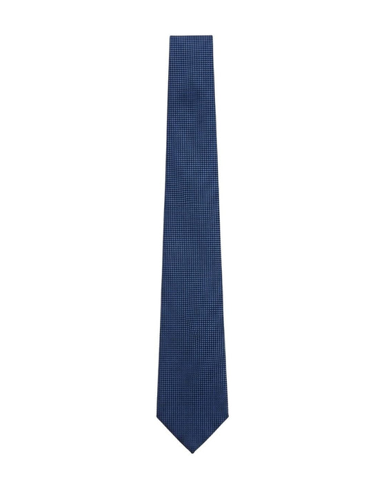 Armani Collezioni Mens Navy Blue Tonal Textured Neck Tie