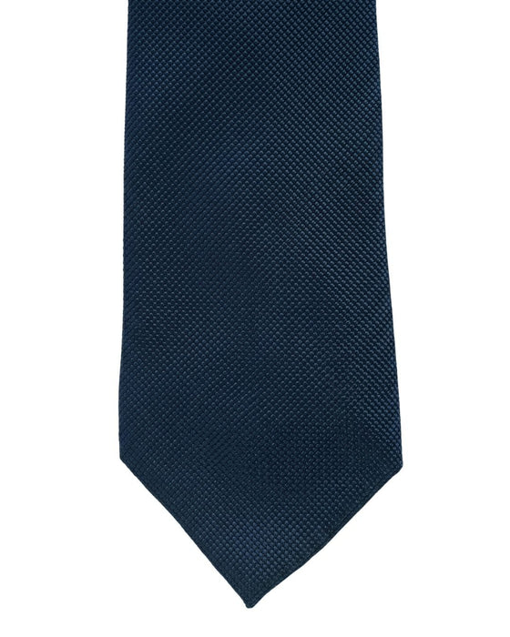 Armani Collezioni Mens Navy Blue Tonal Textured Neck Tie