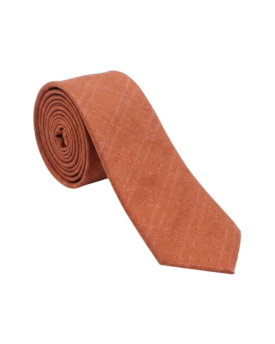 Armani Collezione Mens Burnt Orange Textured Neck Tie