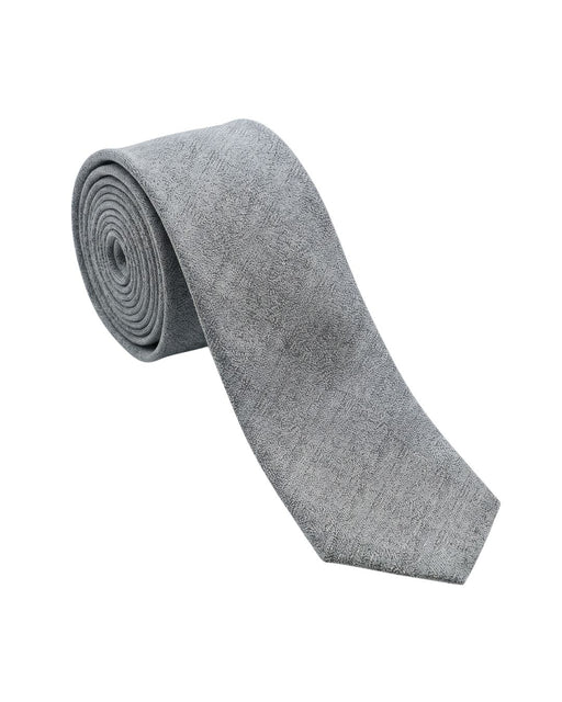 Armani Collezioni Mens Light Gray Tonal Textured Neck Tie