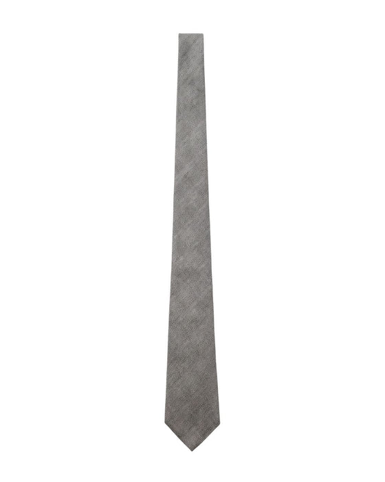 Armani Collezioni Mens Light Gray Tonal Textured Neck Tie