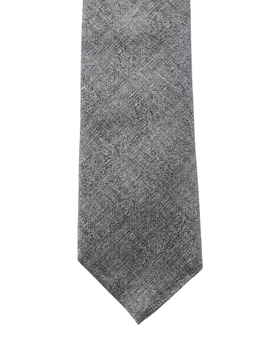 Armani Collezioni Mens Light Gray Tonal Textured Neck Tie