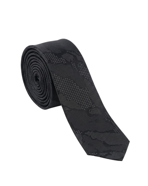 Armani Collezioni Mens Black / Charcoal Tonal Abstract Neck Tie