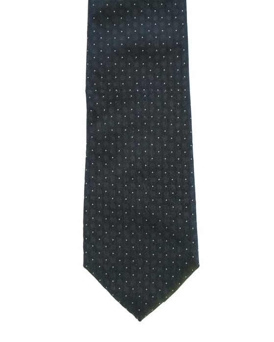 Armani Collezioni Mens Black / Gray Micro Dot Neck Tie