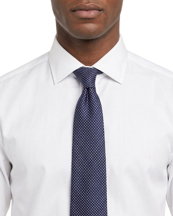 Armani Collezioni Mens Navy / White Micro Dot Silk Neck Tie