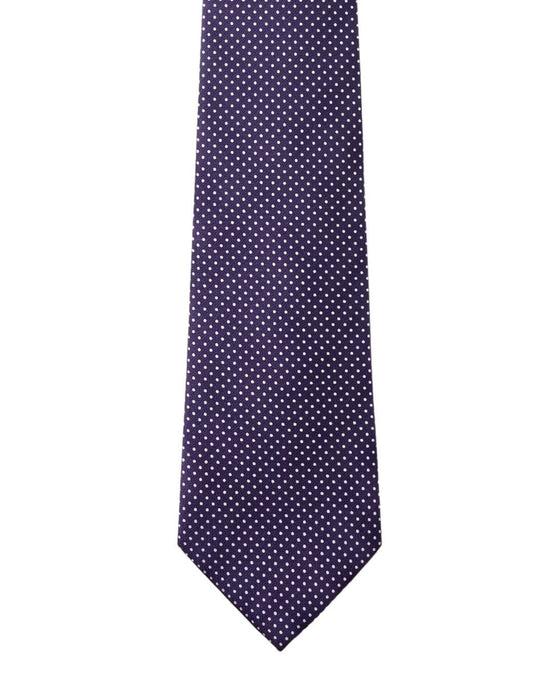 Armani Collezioni Mens Navy / White Micro Dot Silk Neck Tie