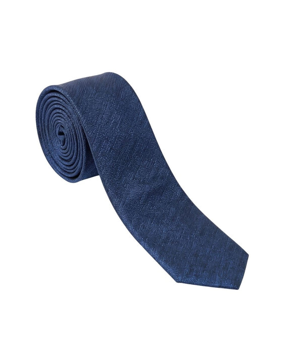 Armani Collezioni Mens Blue / Navy Tonal Textured Neck Tie