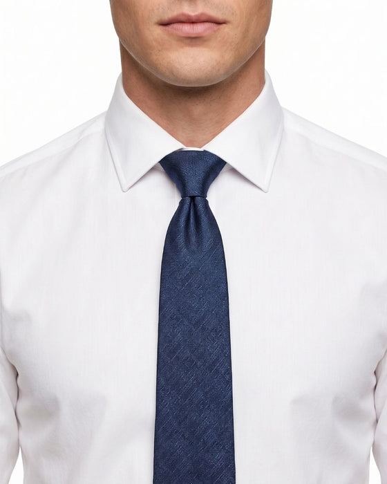 Armani Collezioni Mens Blue / Navy Tonal Textured Neck Tie