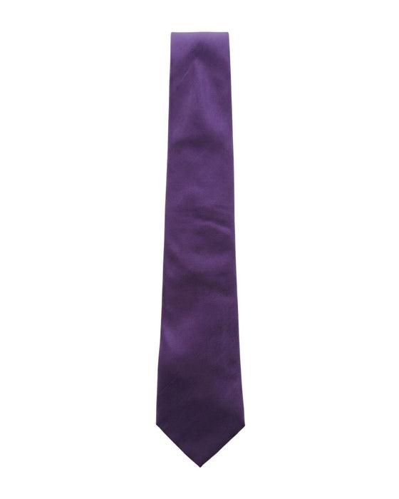 Armani Collezioni Mens Purple Solid Silk Neck Tie