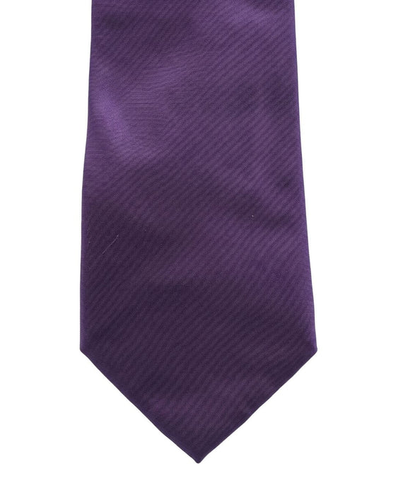 Armani Collezioni Mens Purple Solid Silk Neck Tie