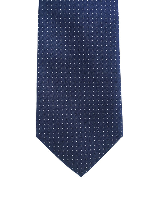 Armani Collezione Mens Navy Blue / White Micro Dot Neck Tie