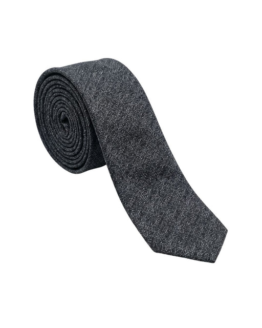 Armani Collezioni Mens Charcoal Gray Tonal Textured Neck Tie