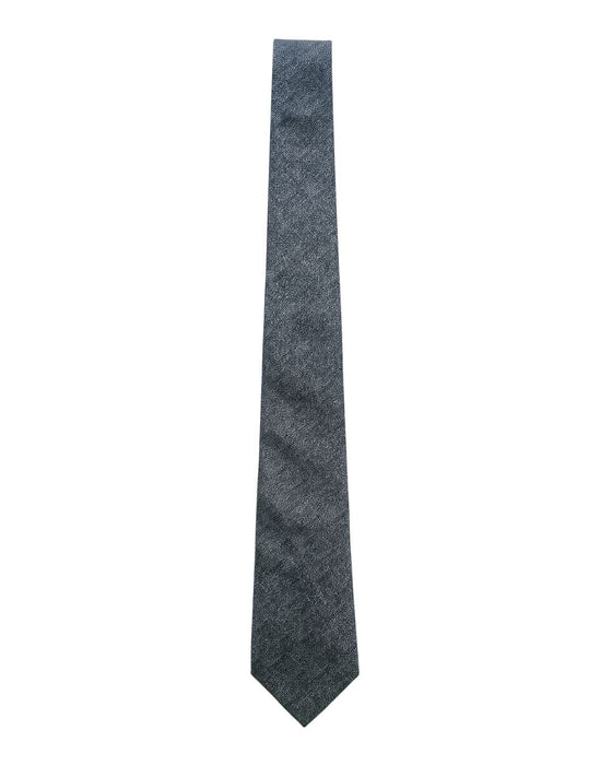 Armani Collezioni Mens Charcoal Gray Tonal Textured Neck Tie