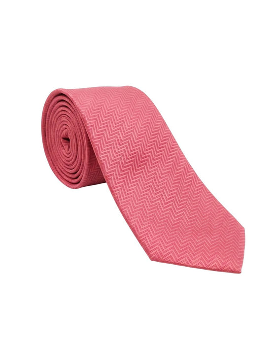 Armani Collezione Mens Coral Pink Tonal Textured Neck Tie