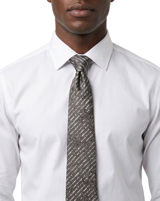 Armani Collezioni Mens Gray / Sage Dash Silk Neck Tie