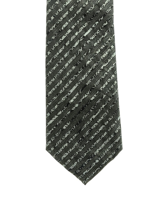 Armani Collezioni Mens Gray / Sage Dash Silk Neck Tie