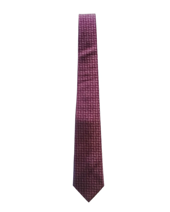 Armani Collezioni Mens Burgundy Tonal Textured Silk Neck Tie