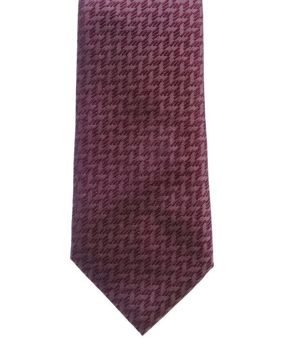 Armani Collezioni Mens Burgundy Tonal Textured Silk Neck Tie