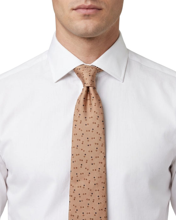 Armani Collezioni Mens Tan / Brown Novelty Silk Neck Tie