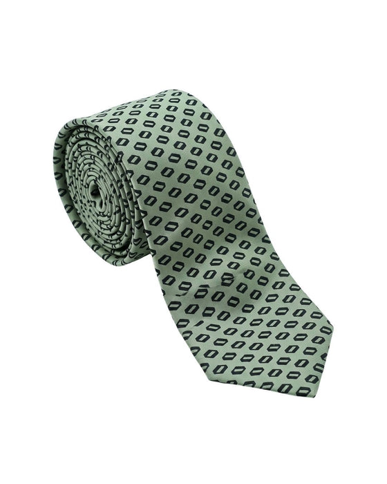 Armani Collezioni Mens Mint Green / Black Micro Diamond Neck Tie
